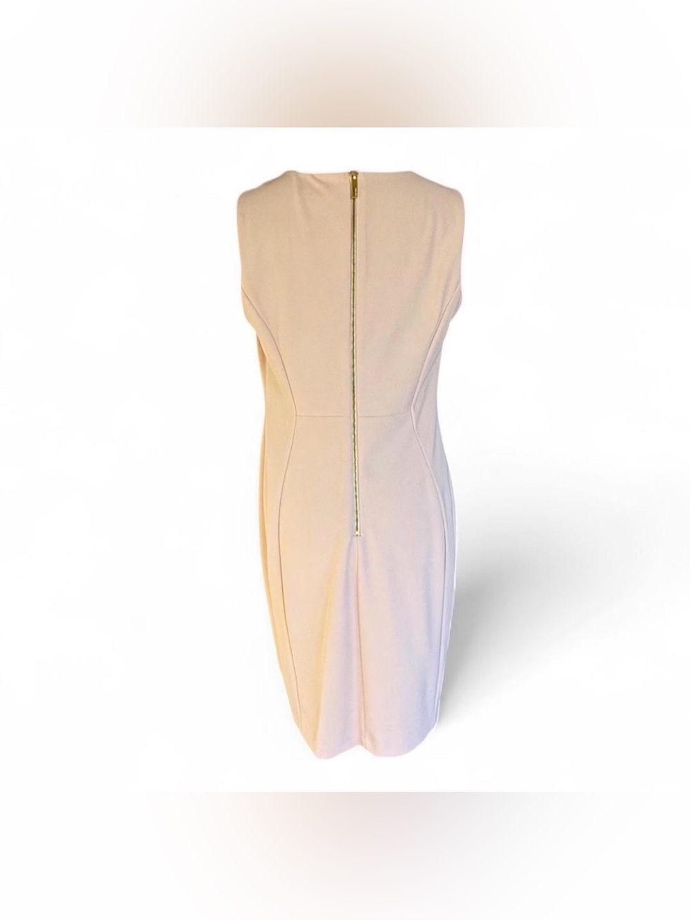 Calvin Klein Sleeveless Pale Pink Midi Sheath Dress - Picture 5 of 6